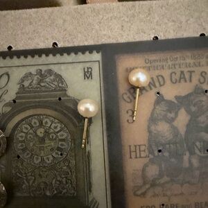 18kt solid gold freshwater button pearl stud earrings, high karat gold